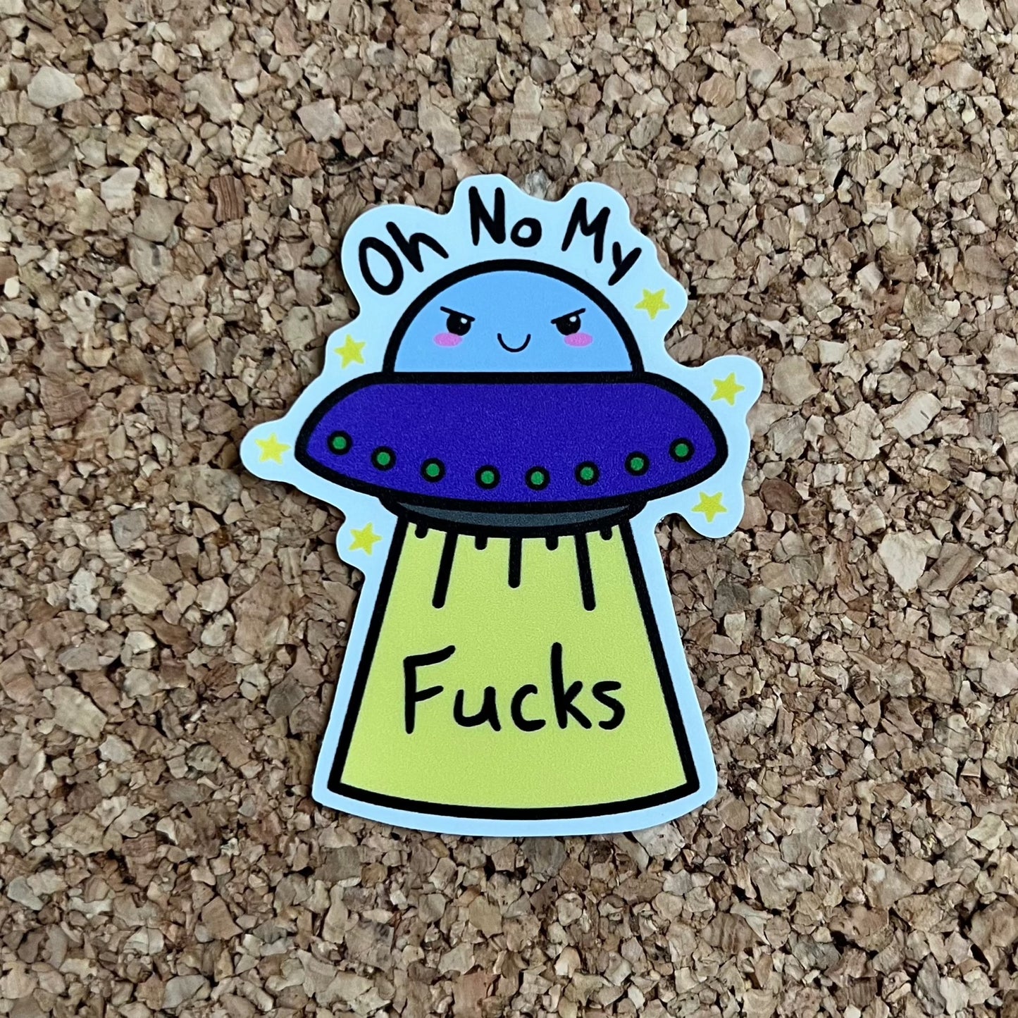 Oh No My Fucks UFO Funny Adult Alien Sticker