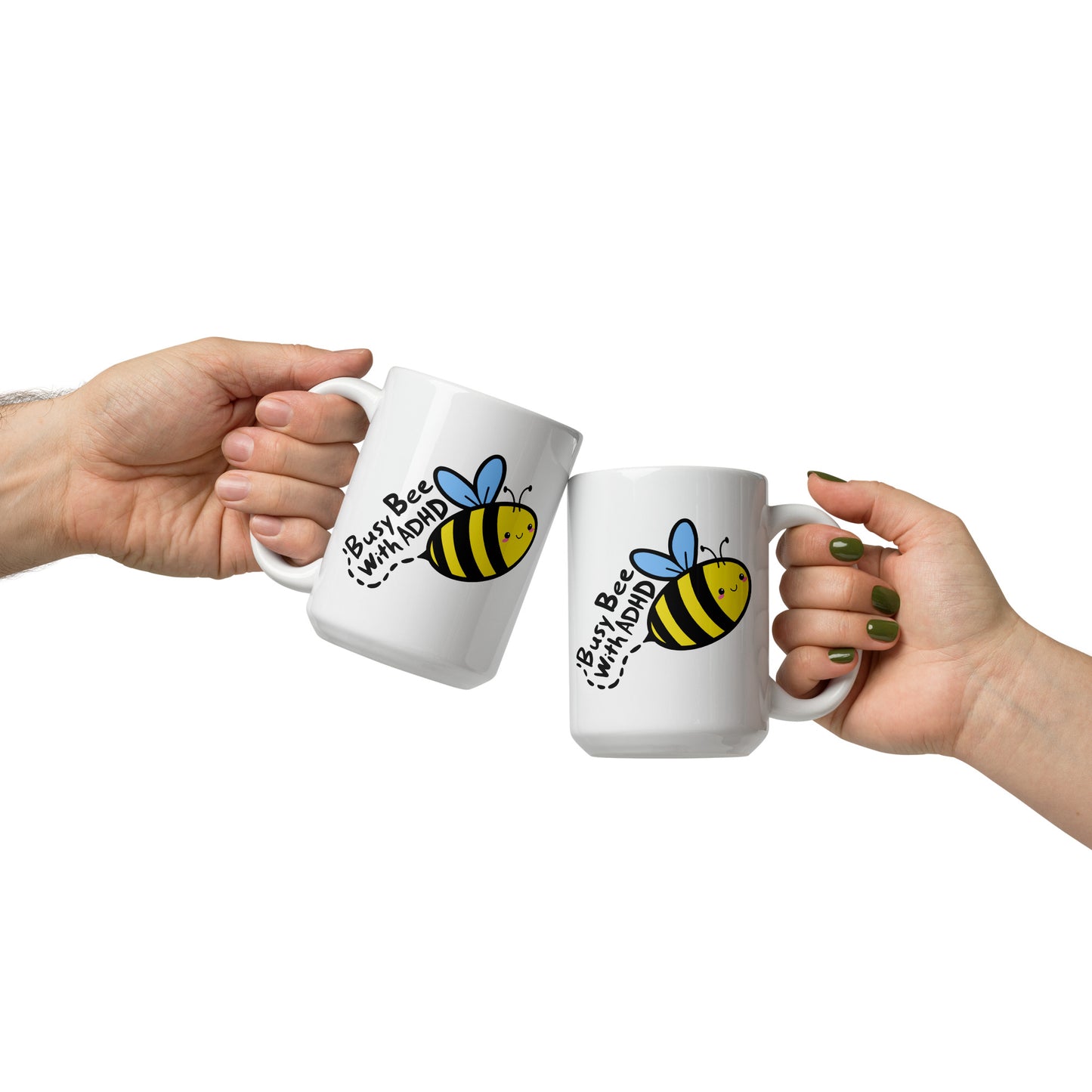 ADHD Bee Mug – Busy Bee Funny Coffee Mug, Cute ADHD Gift for Adults, Neurodivergent Humor Cup, Bee Lover Mug, Cute Coffee Cup