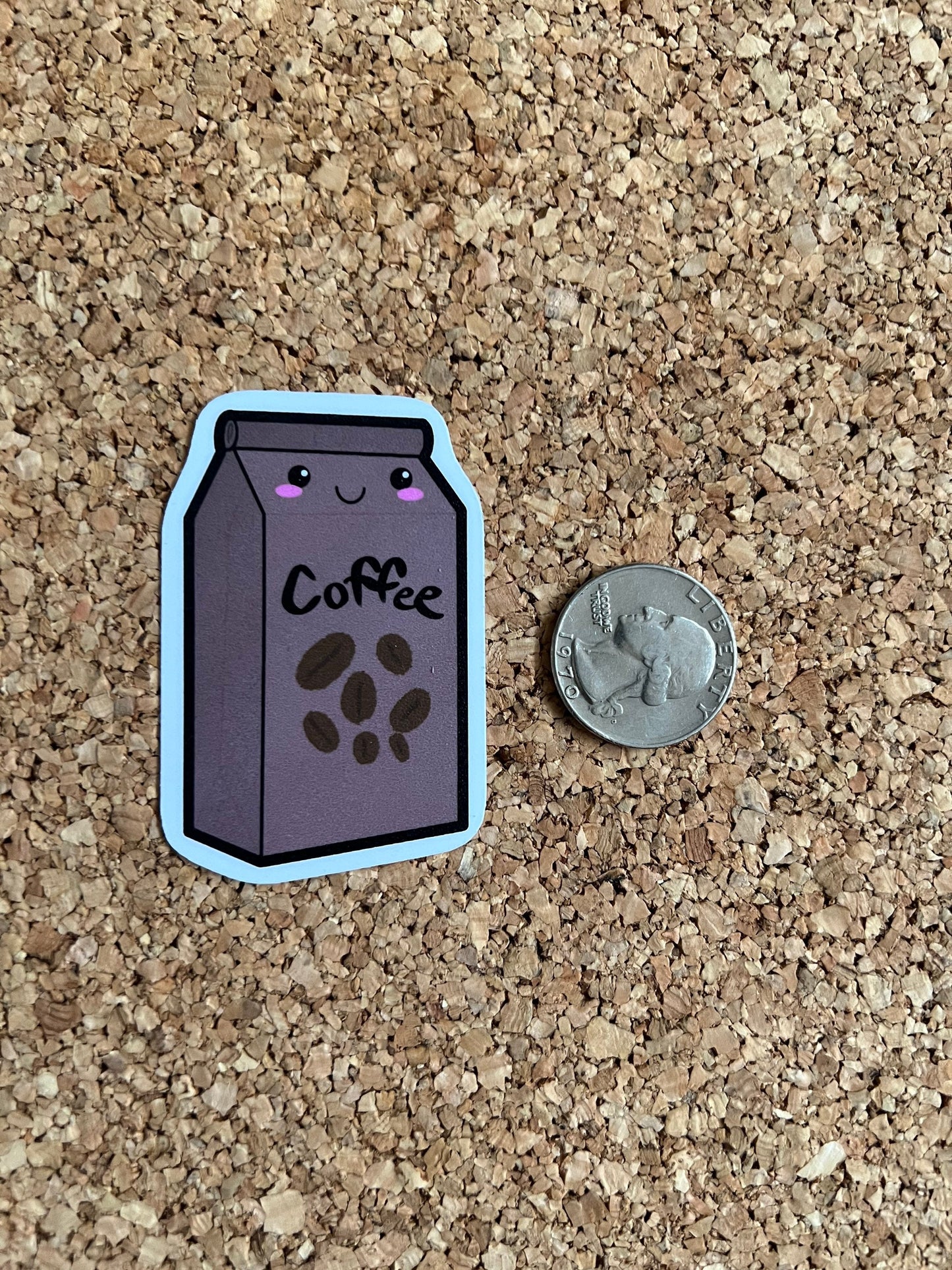 Kawaii Coffee Bag Sticker