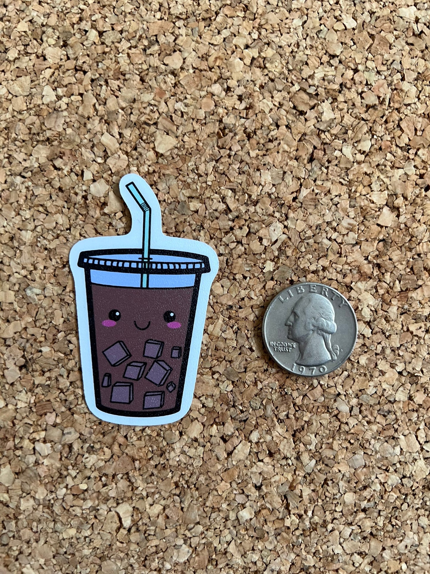 Kawaii Iced Coffee Cup Sticker