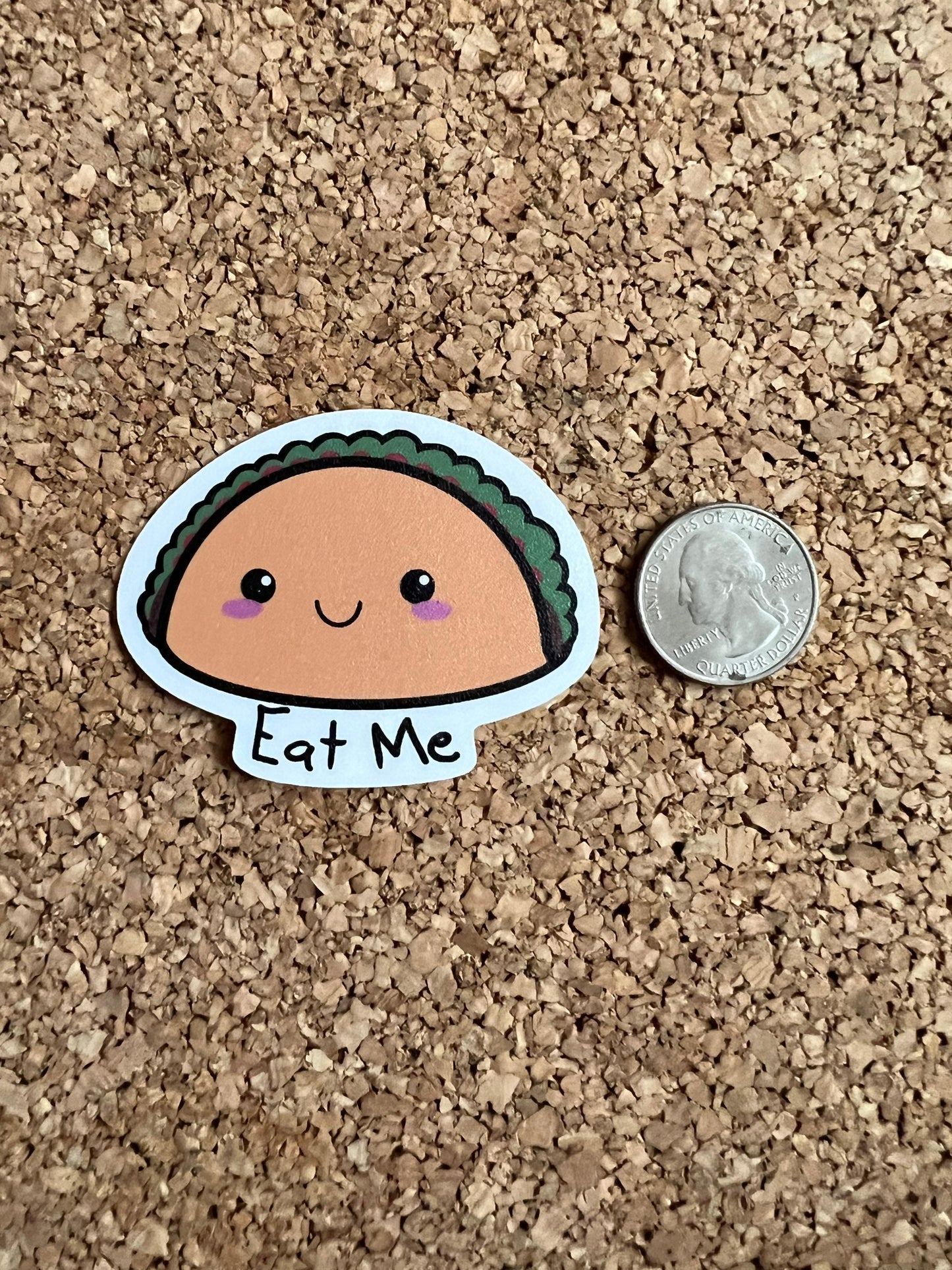 Kawaii Taco Eat Me Sticker