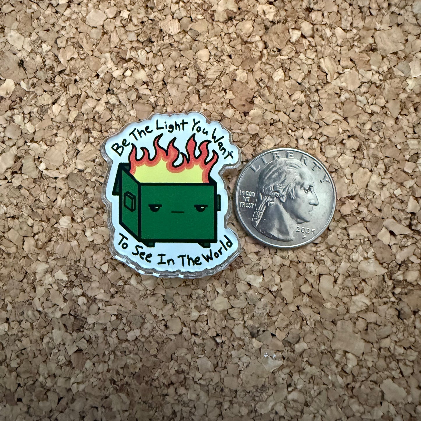 Dumpster Fire Pin