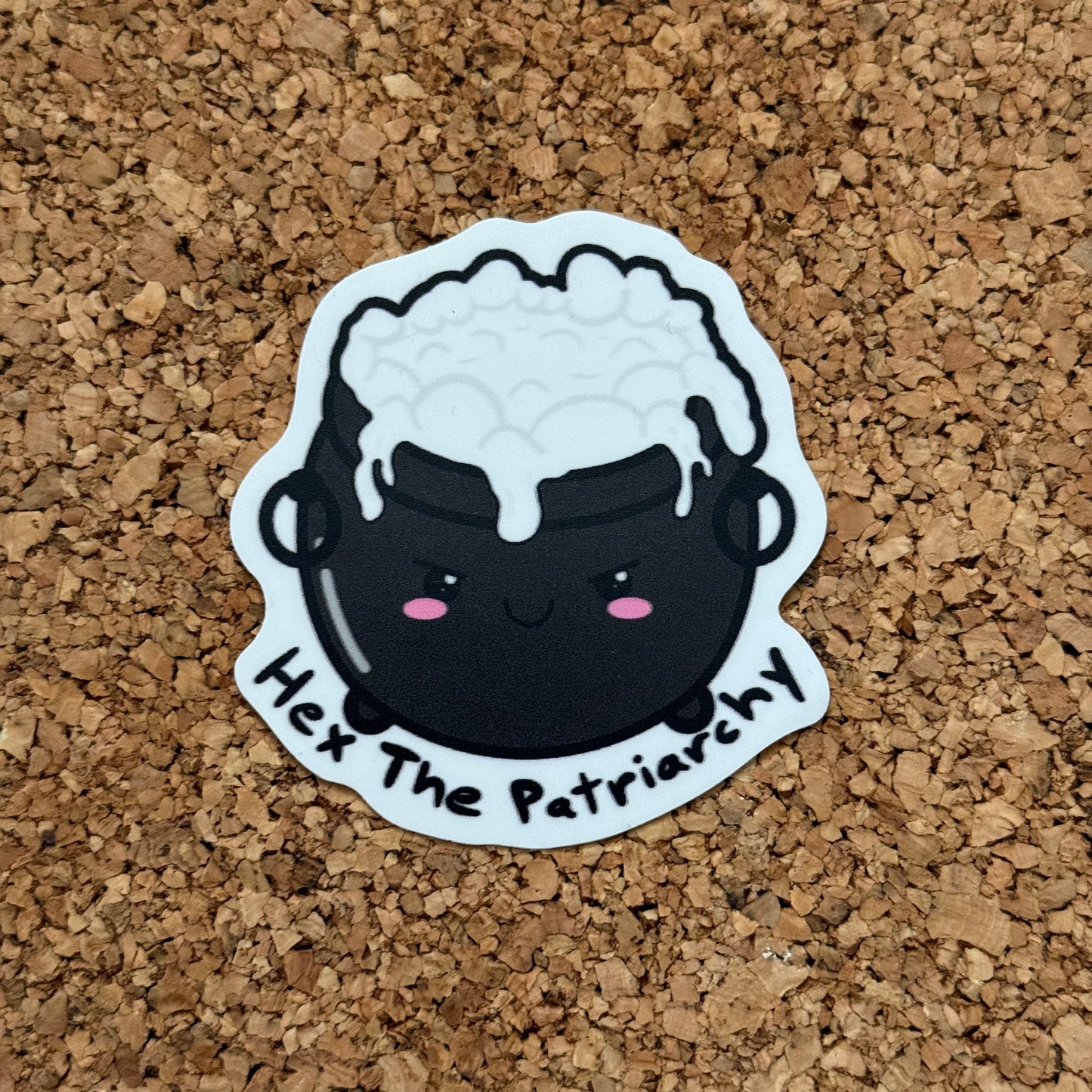 Hex The Patriarchy Witch Cauldron Sticker