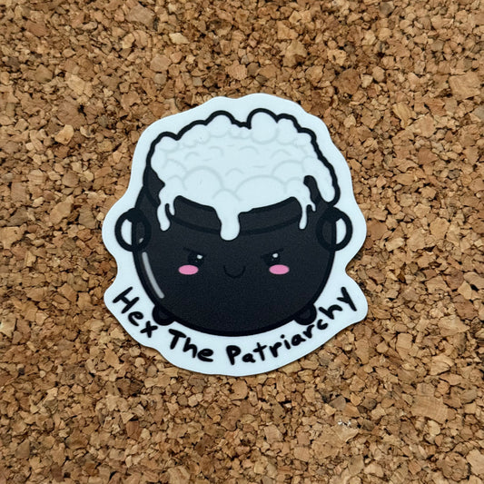 Hex The Patriarchy Witch Cauldron Sticker