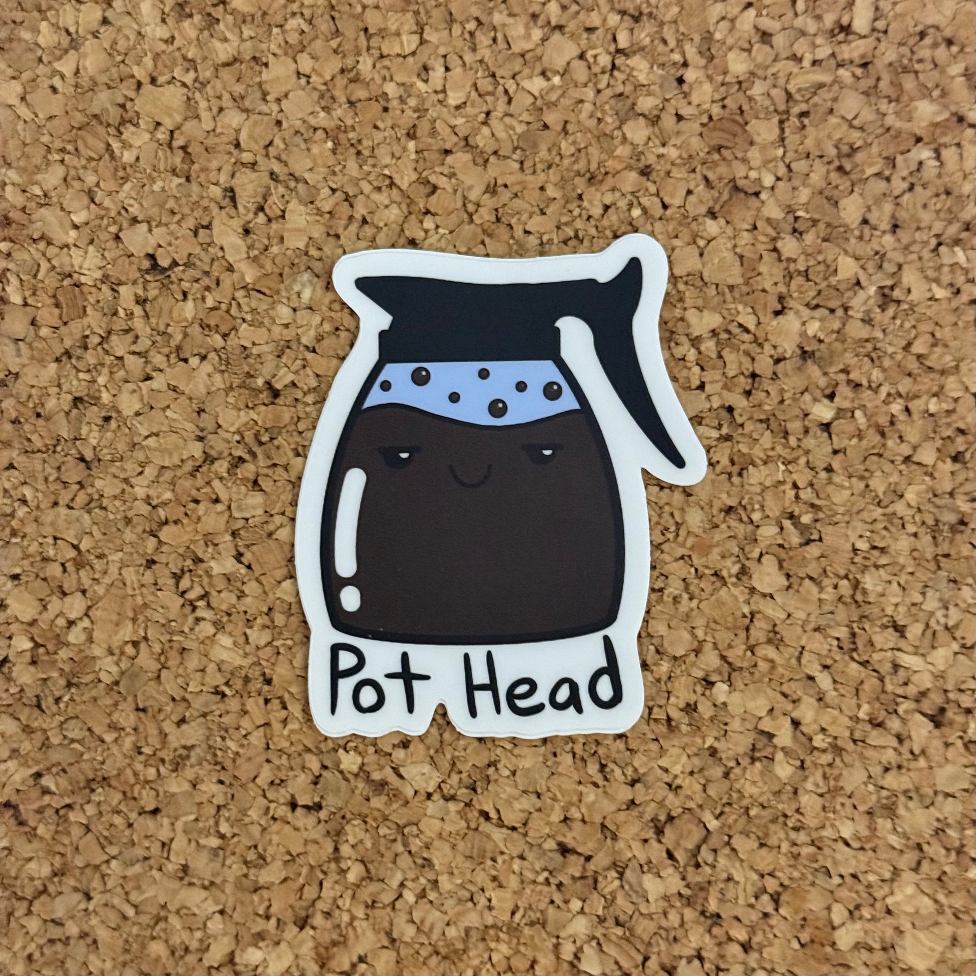 pothead coffee sticker Pot Head coffee Sticker – 8 Bit Magnets Co