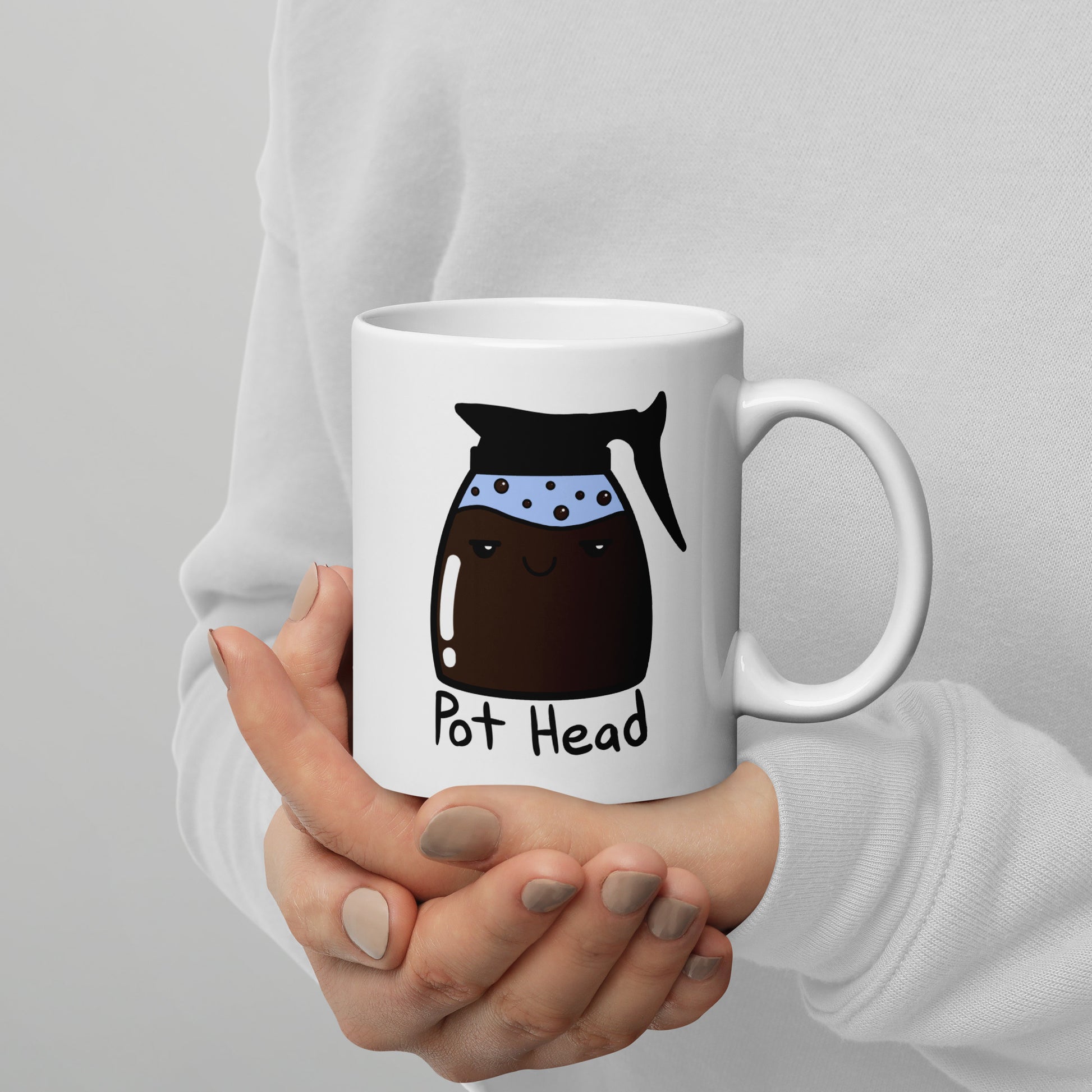 pothead puns Pot Head Pun White Coffee Mug – Funny Coffee Pot Mug, Cute Coffee Lover Gift, Pun Coffee Cup, Barista Humor Mug – 8 Bit Magnets Co